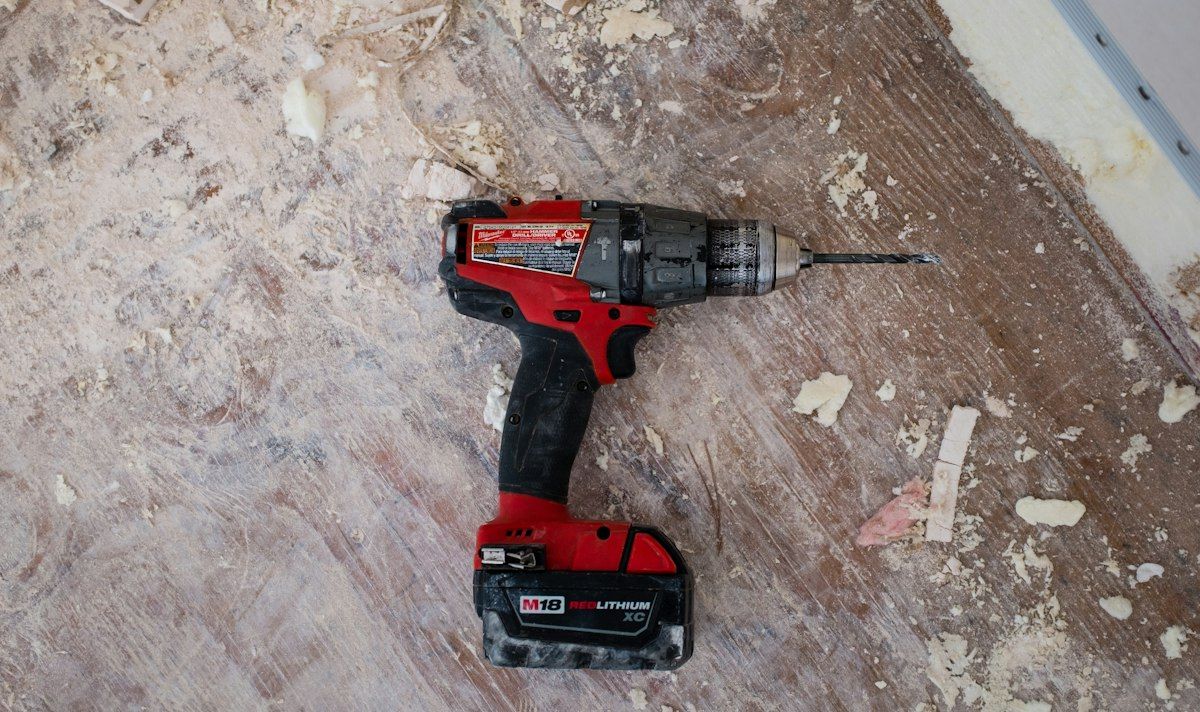 Handyman tools laid out for a day of repairs